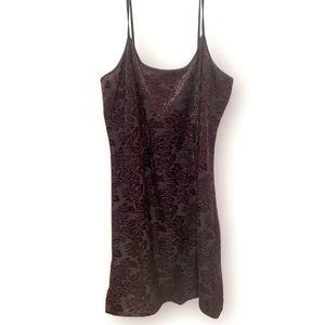 Purple Velvet Vintage Mini Slip Dress